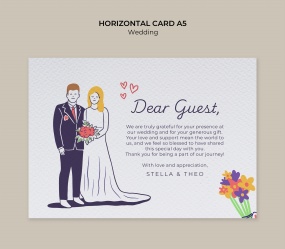 庆祝结婚纪念日邀请卡模板